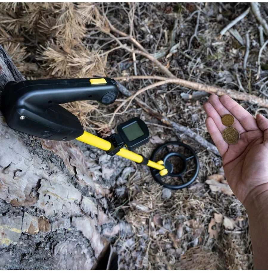 Metalo detektorius Metalo ieškiklis National Geographic su LCD ekranu, atsparus vandeniui, 12cm gylis