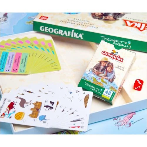 MOKOMASIS STALO ŽAIDIMAS GEOGRAFIKA - TYRINĖKITE PASAULĮ, LIETUVIŲ KALBA