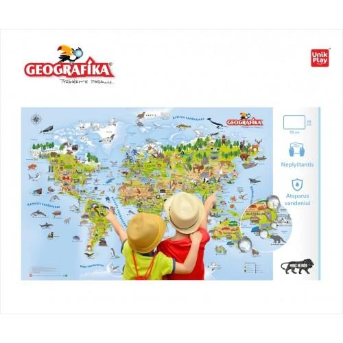 MOKOMASIS STALO ŽAIDIMAS GEOGRAFIKA - TYRINĖKITE PASAULĮ, LIETUVIŲ KALBA