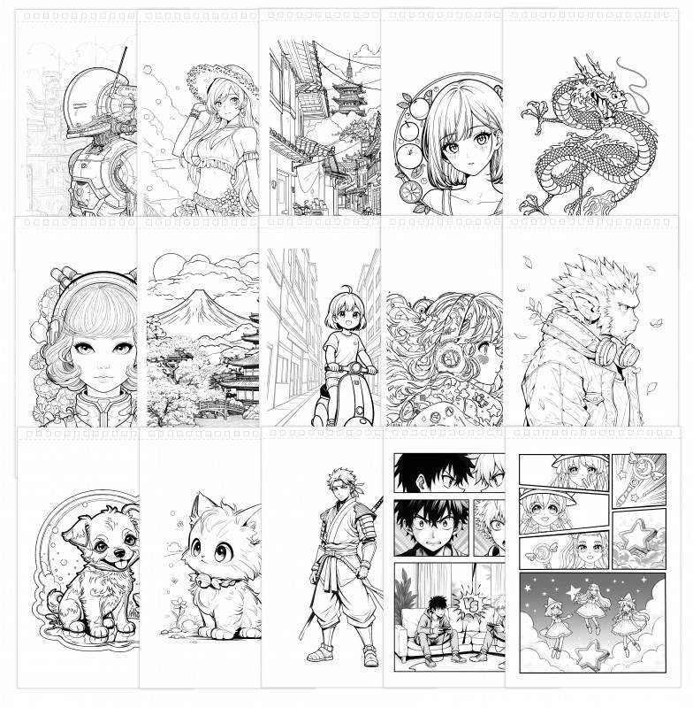 Profesionali studija Manga 14+ priemonių