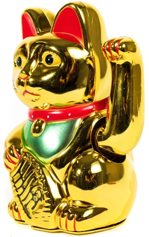 Sėkmę nešanti Maneki Neko Katė su judančia letenėle 12x10x20cm