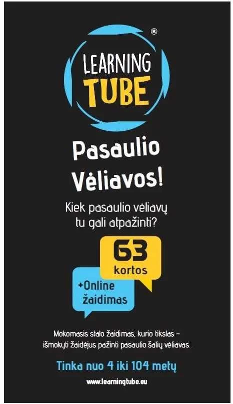 Stalo žaidimas Pasaulio vėliavos 2+ žaidėjų. Lietuvių kalba