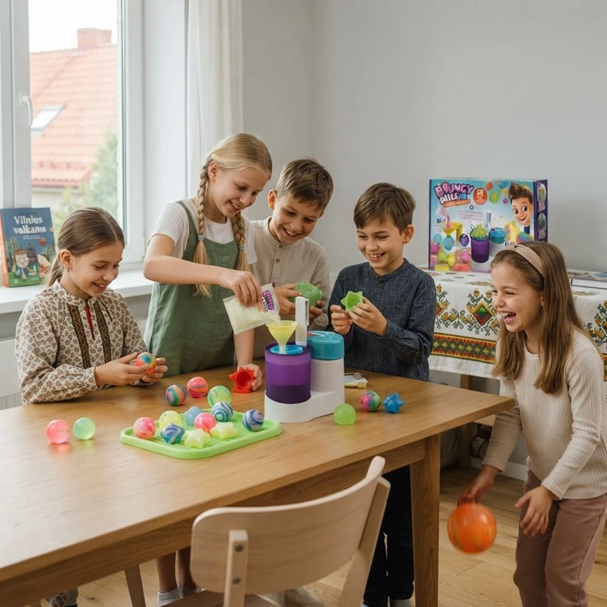 Sukurk 50 šokinėjančių kamuoliukų Buki France