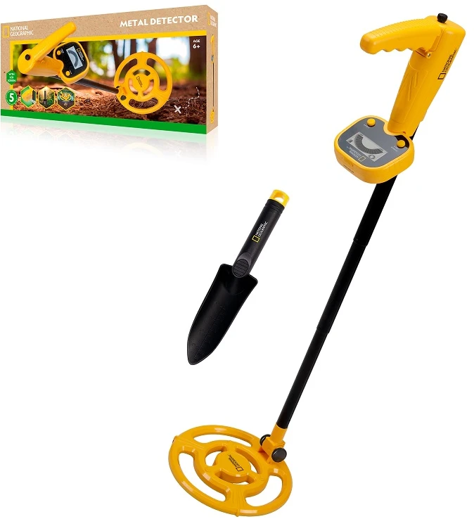 Vaikiškas Metalo Detektorius National Geographic su kastuvu. LCD ekranas 6.6 cm