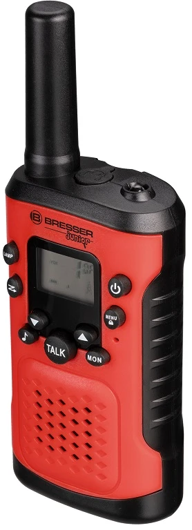 Vaikiškos Radijo Stotelės Bresser Junior (Racijos, Walkie-Talkie) – Raudonos (2 vnt. rinkinys)