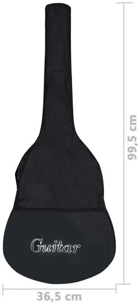Gitaros dėklas 3/4 dydžio gitarai, juodas, 94x35 cm, audinys