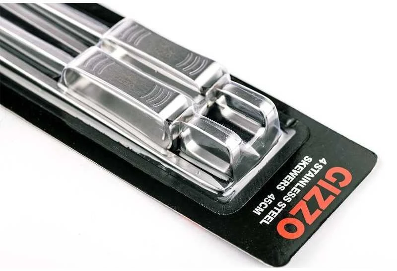 Gizzo BBQ Skewers 45 cm, 4 vnt. - iešmai kepsninėms / šašlykinėms