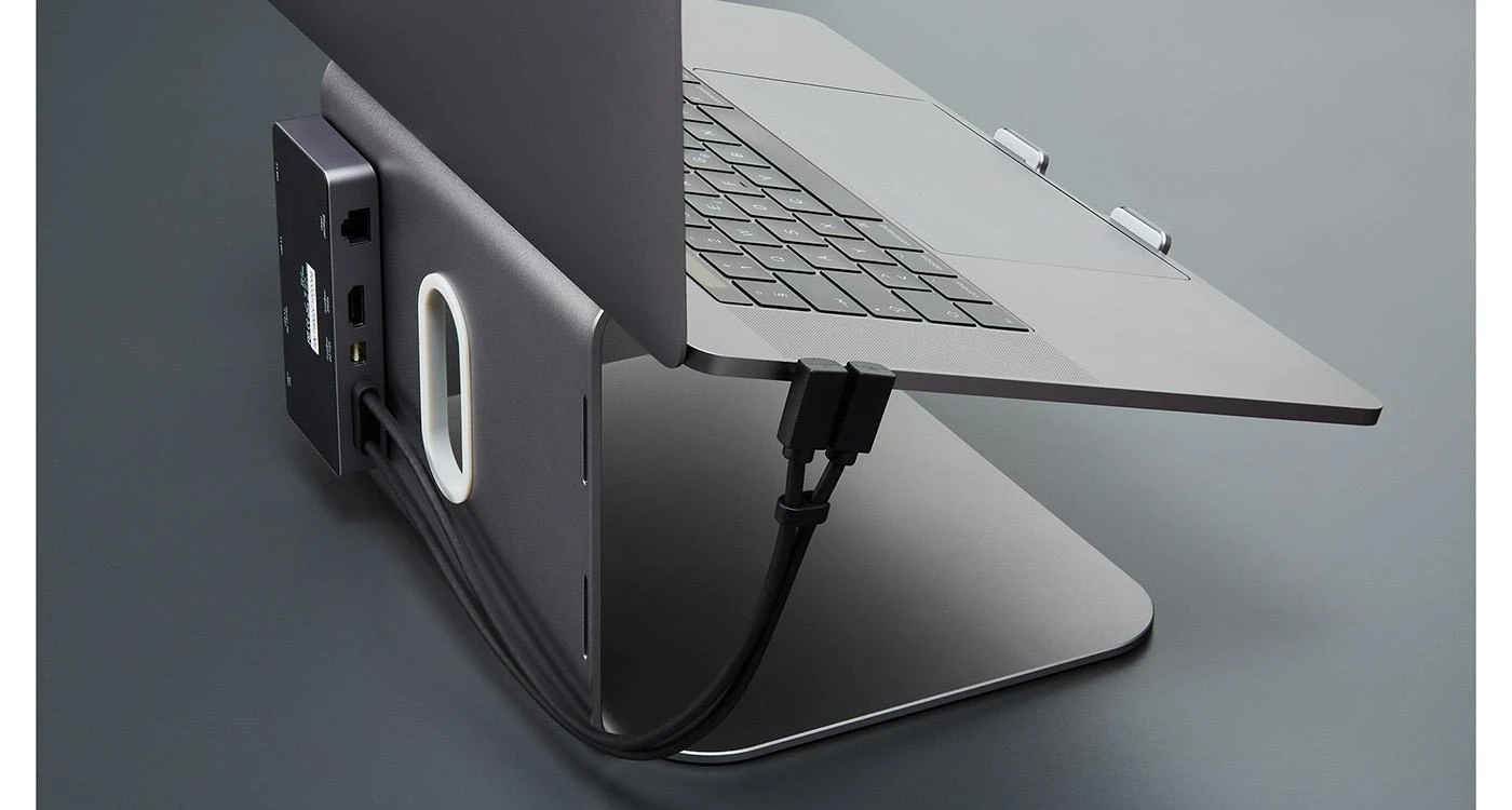 LMP USB-C dokas ant nešiojamojo kompiuterio stovo