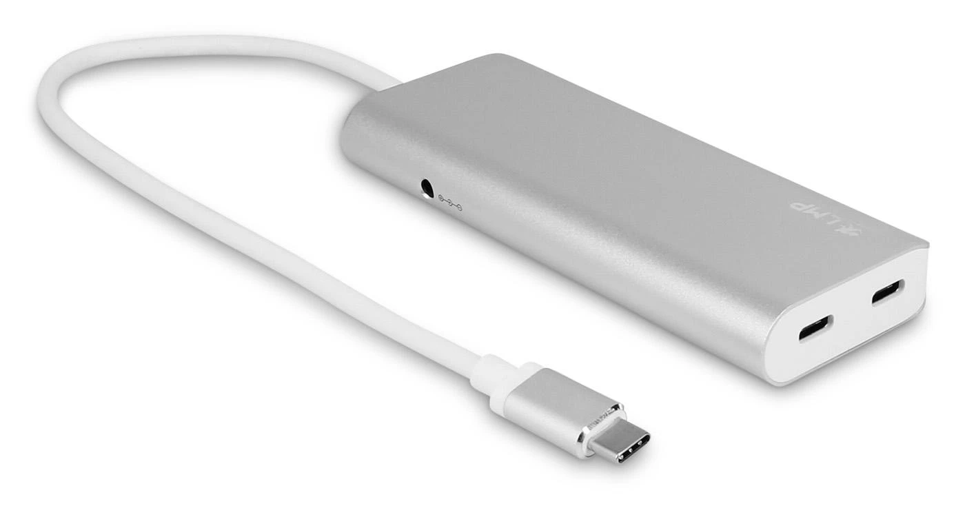 LMP USB-C Hub USB 3.0 (3.1 Gen 1) jungtys 4 kiekis, Aliuminio, USB 3.0 (3.1 Gen 1) Type-C jungtys 3 kiekis, Kosminė pilka