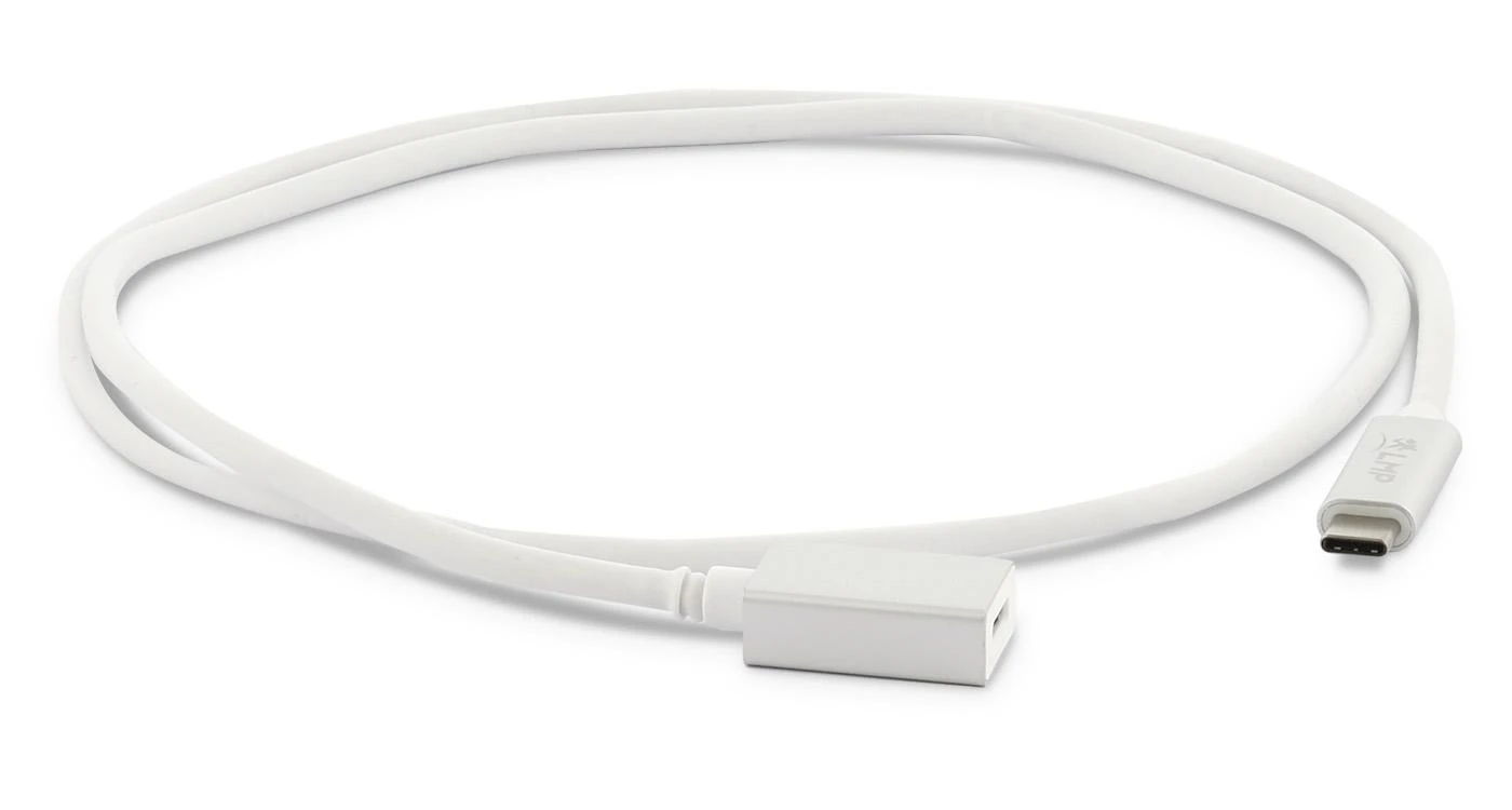 Kabelis LMP USB-C į USB-C plėtinys baltas