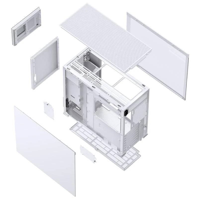 Jonsbo D41 korpusas, ATX, Tempered Glass, Baltas