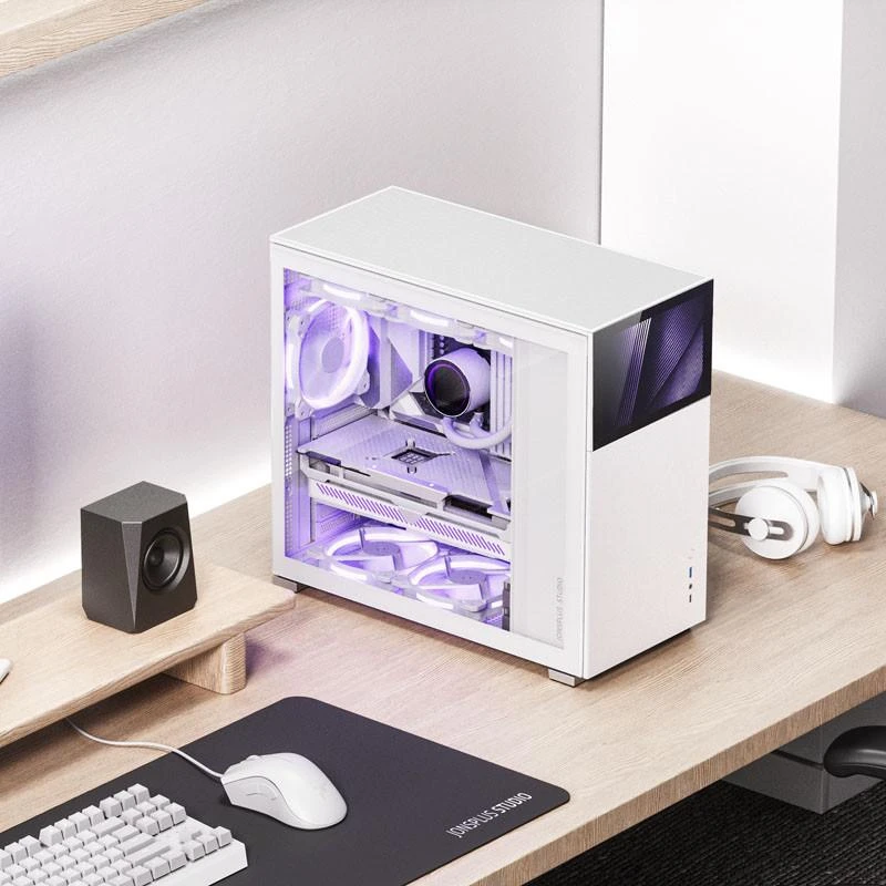 Jonsbo D41 korpusas, ATX, Tempered Glass, Baltas