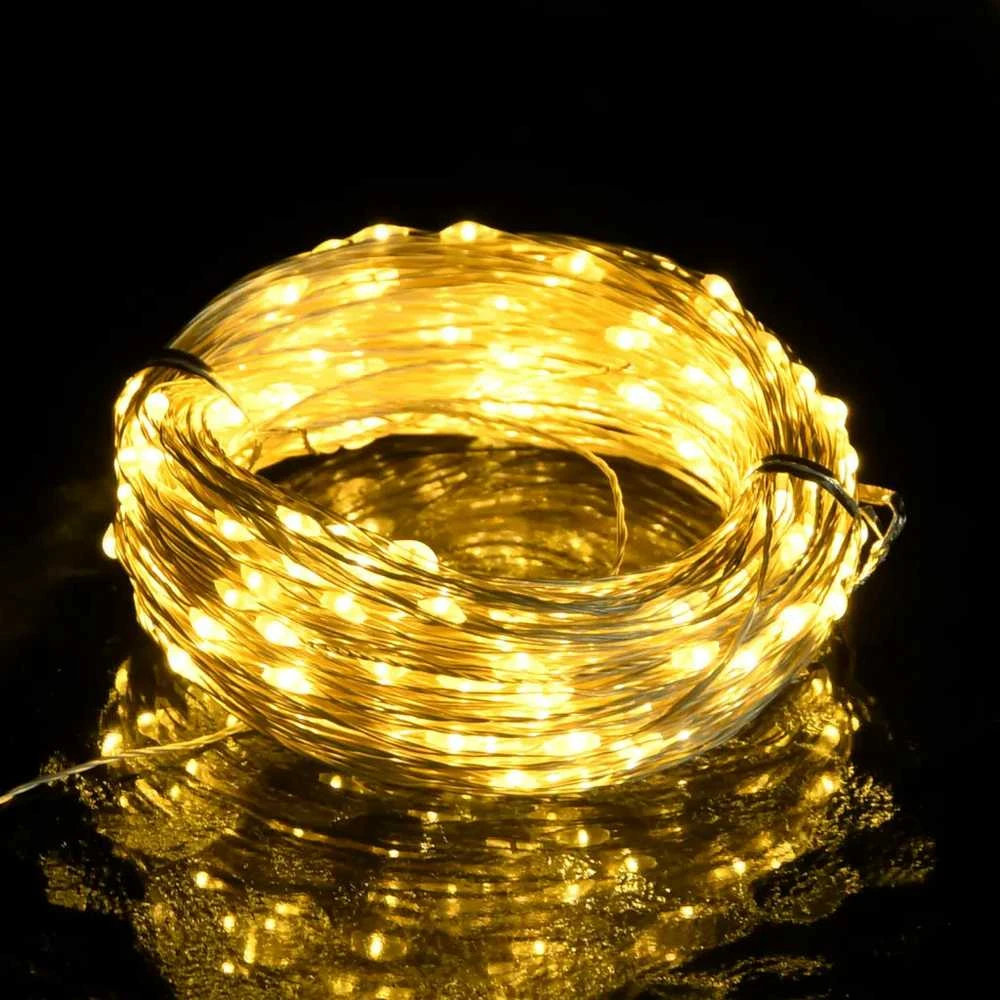 Mikro led girlianda, 40m, 400 &scaron;iltų baltų led, 8 funkcijos