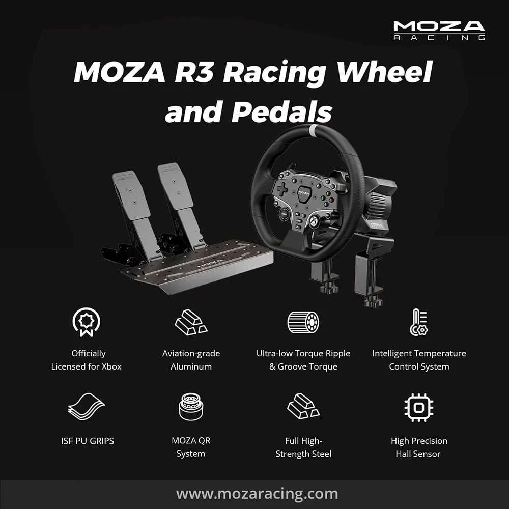 Vairo komplektas Moza Racing R3 Bundle, PC / Xbox (RS053)