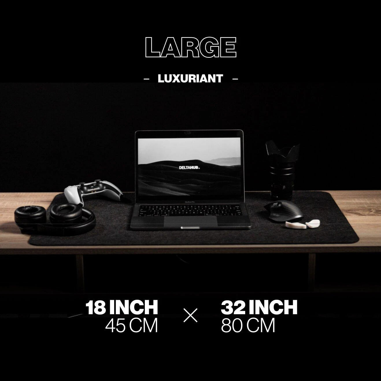 DeltaHub pelės kilimėlis L 18"x32" 20-DP-L-D