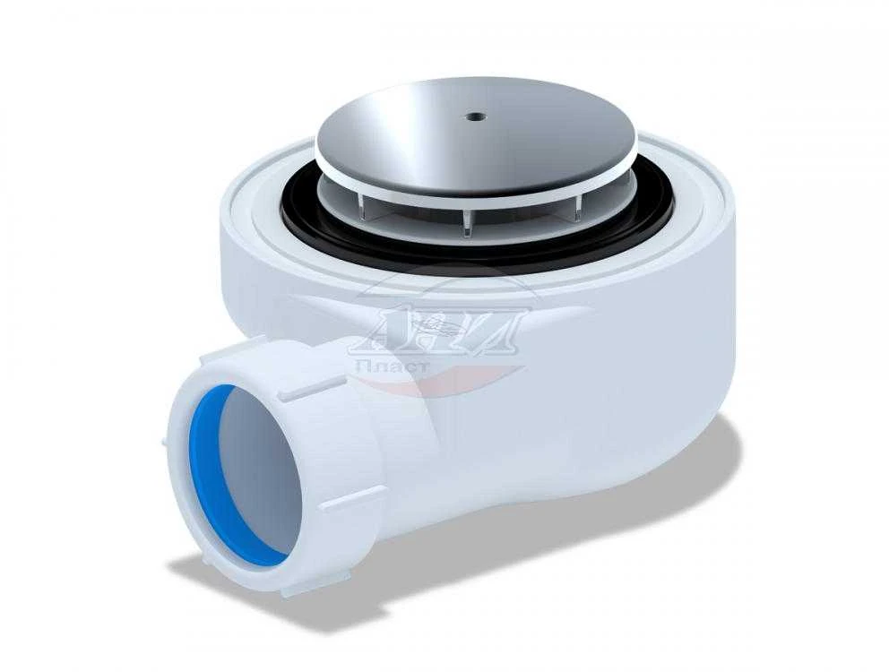 Ani_Plast ŽEMAS SIFONAS DUŠO PADĖKLUI 50MM CHROM