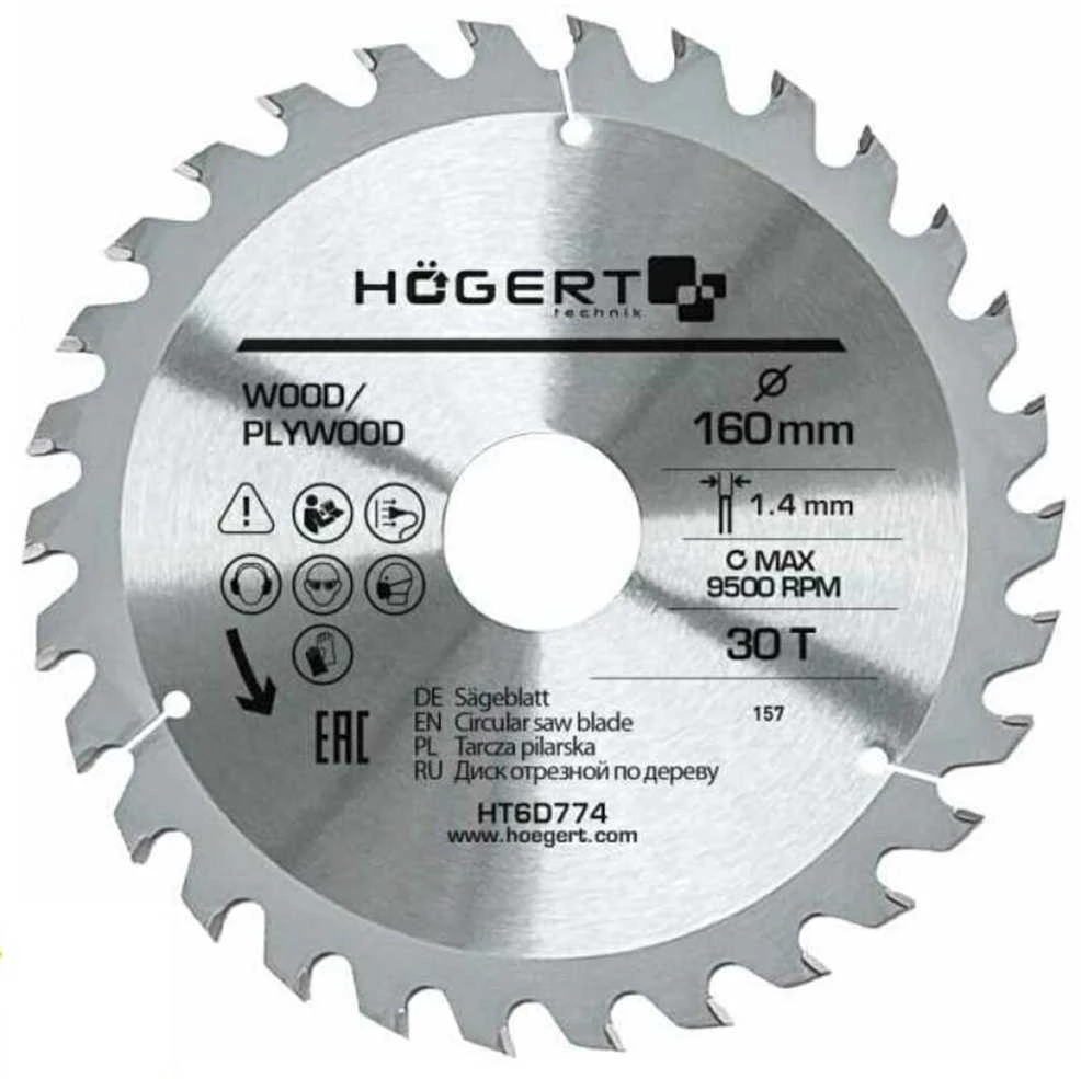 HÕGERT TCT pjūklo diskas 160x30Tx30