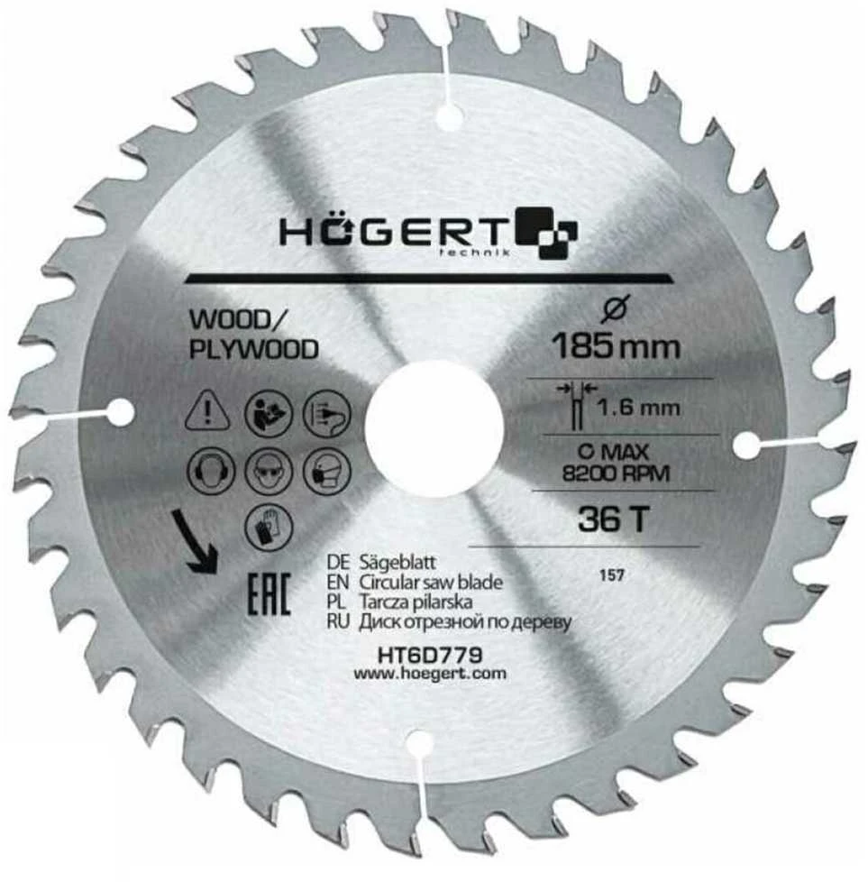 HÕGERT TCT pjūklo diskas 185x36Tx30