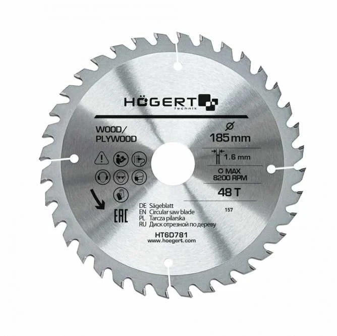 HÕGERT TCT pjūklo diskas 185x48Tx30