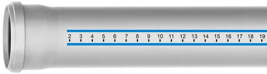 Magnaplast Vidaus kanalizacijos vamzdis su lizdu 110mm 2m (10460)