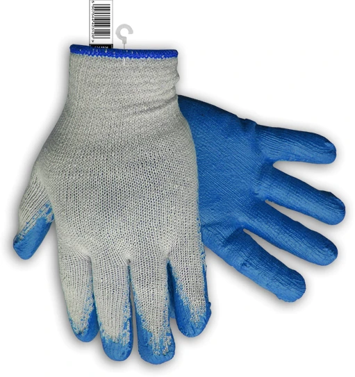 Top Tools Rękawice Darbinės pirštinės, megztos medvilnės, padengtos guma, raudonos, 9 colių