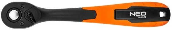 Neo Raktas su terkšle 3/8', L-200 mm, 72 dantukai