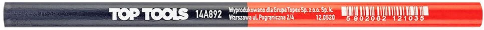 Top Tools Ołówek Tamsiai mėlynas ir raudonas staliaus pieštukas