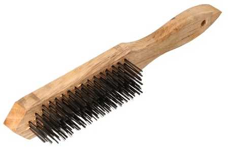 Top Tools Plieninis šepetys 6-ių eilių su medine rankena