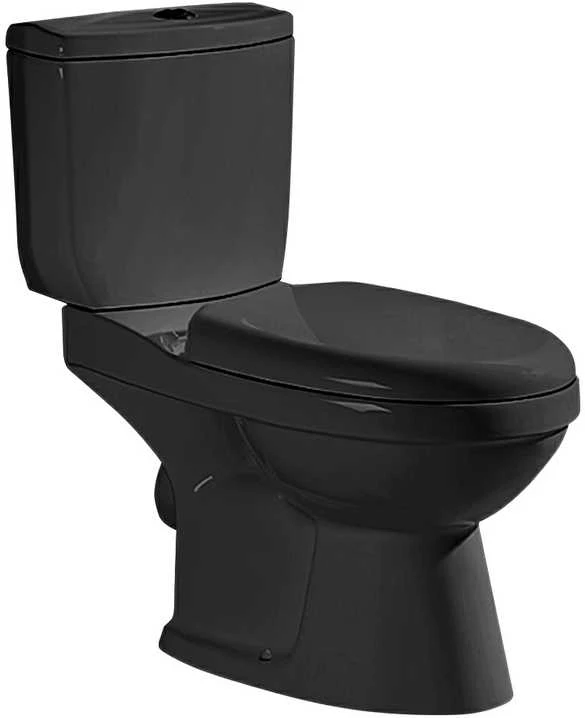 Unitazas Gotland Irida horizontalus 3/6l, sėdynė PP Soft Close, juodas