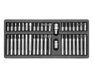 Sukimo antgalių rinkinys Hogert HT1S405; 1/2''; 3/8''; 40 vnt.