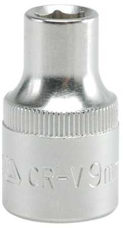 HÕGERT Galvutės 1/2", šešiakampės, CrV plienas, 9 mm DIN 3124