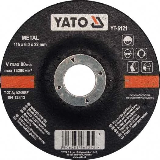 Metalo šlifavimo diskas Yato YT-6124 - 125x6mm