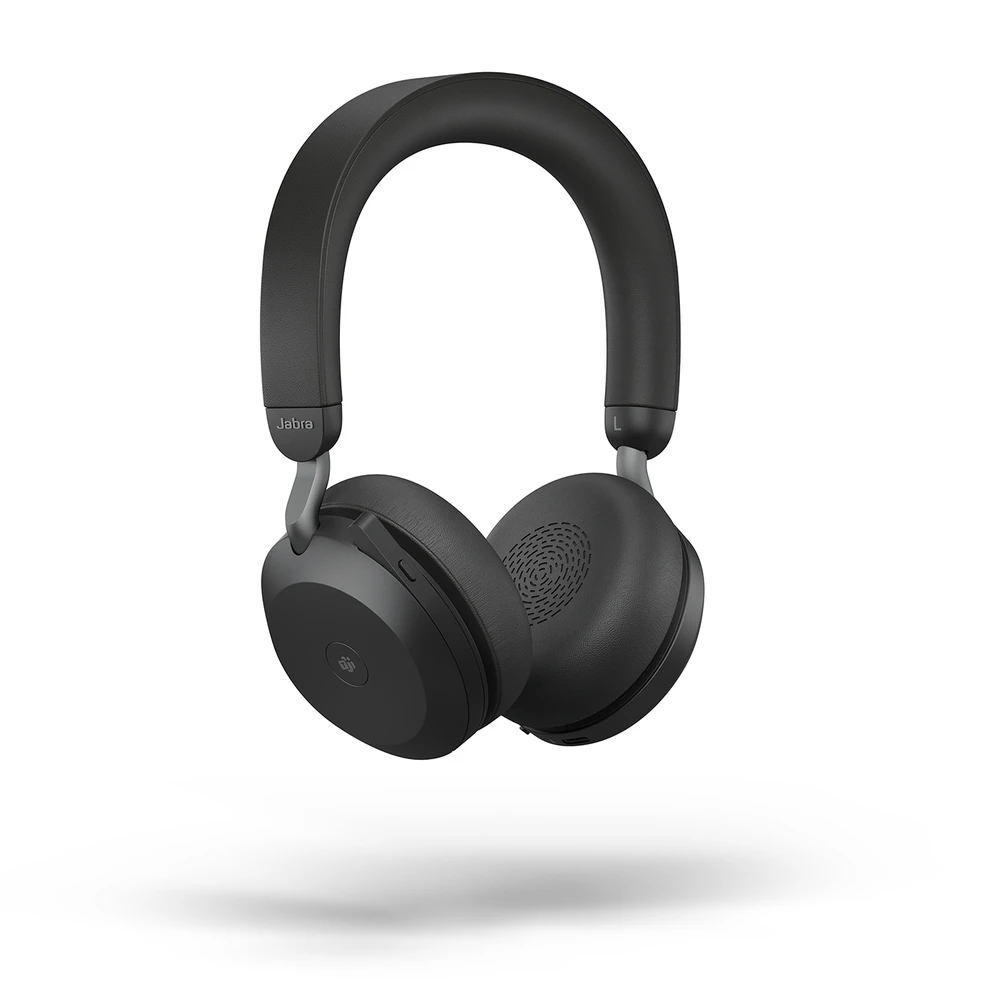 Beilaidės ausinės Jabra Evolve2 75, USB-A, Bluetooth, MS-Teams | spalva: juoda