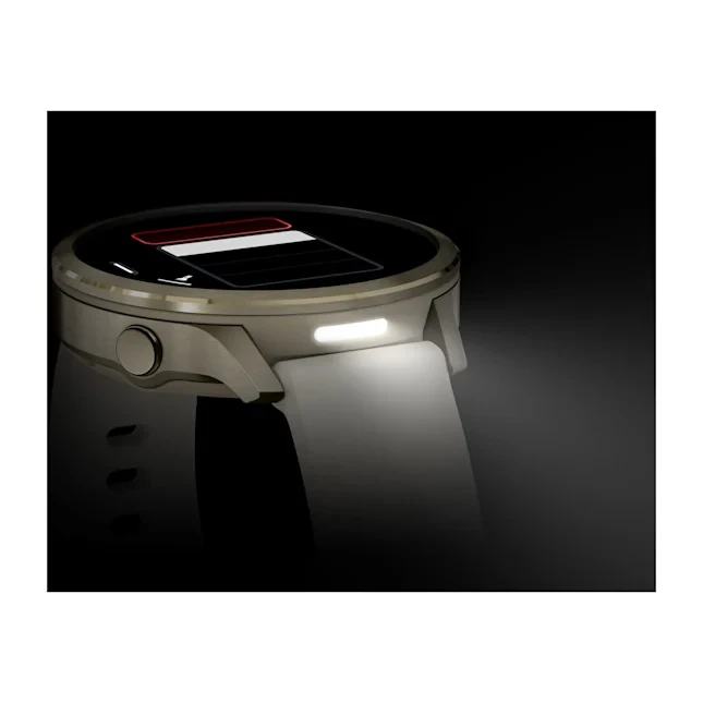 Išmanusis laikrodis Garmin Venu® 4 - 41 mm | spalva: pilkšvos aukso spalvos su kreminės spalvos silikoniniu dirželiu (010-03013-00)