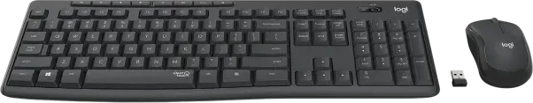 Belaidė klaviatūra su pele Logitech MK295, UK išdėstymas, juodos spalvos