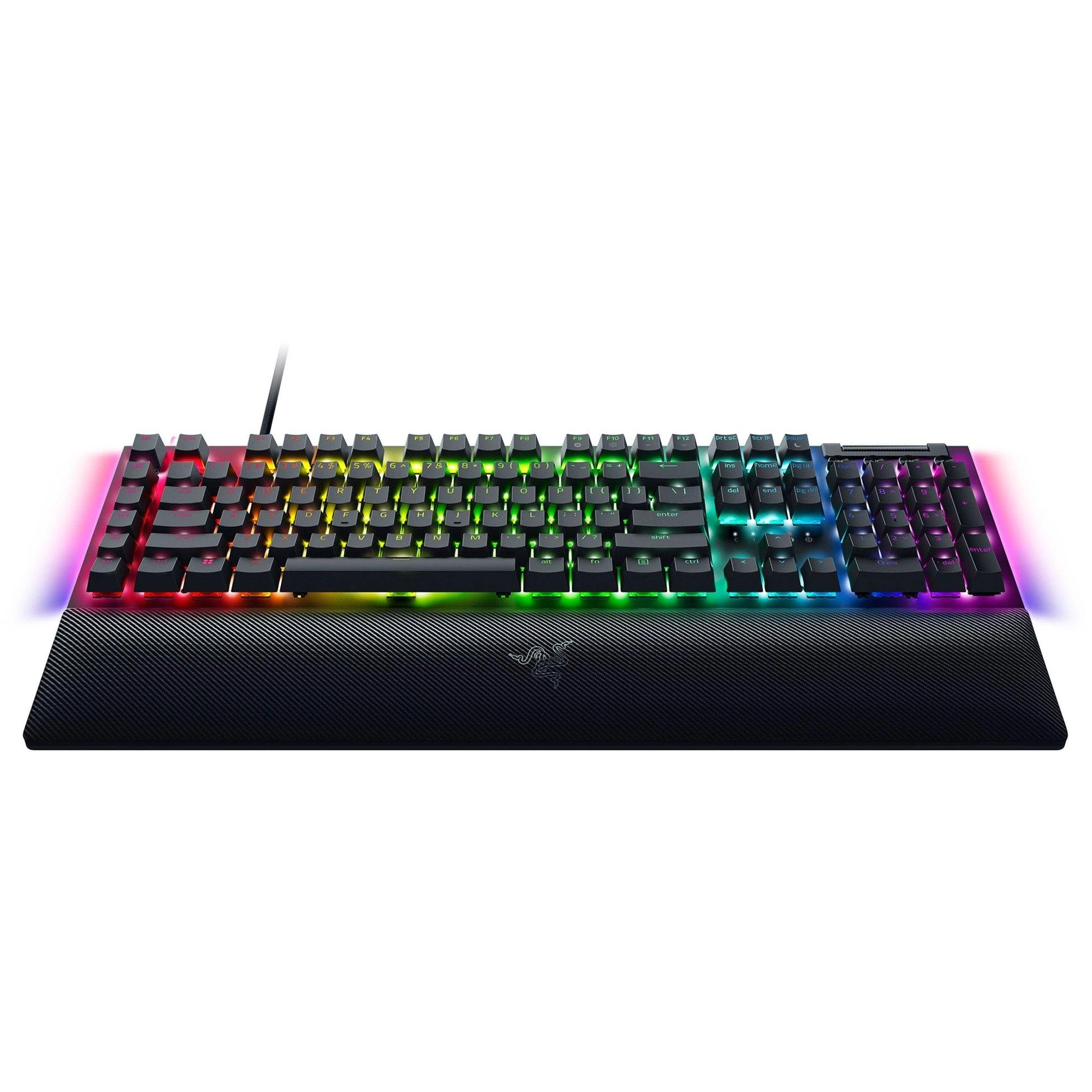 Razer BlackWidow V4 Klaviatūra žaidimams, USB - Geltona Switch, juodas