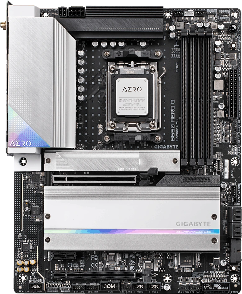 Pagrindinė plokštė GIGABYTE B650 AERO G AM5 1xHDMI 1xDP