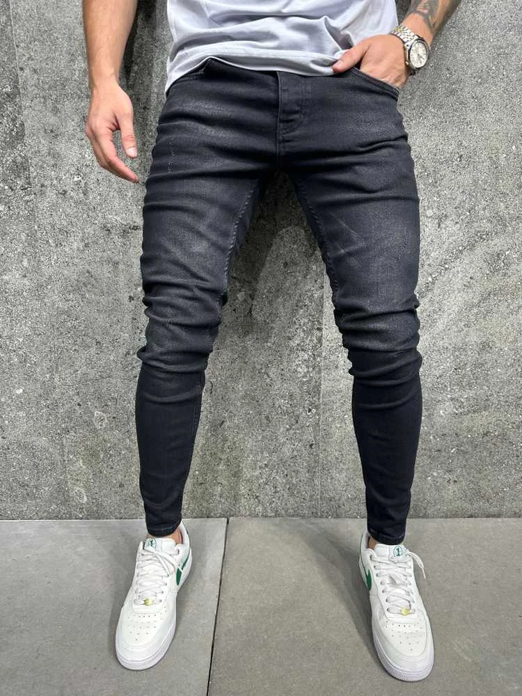 2Y PREMIUM Džinsai Vyrams Juodas Pilkas B8407/K500