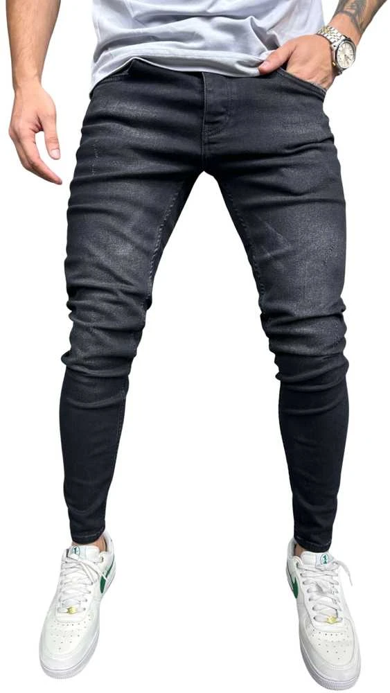 2Y PREMIUM Džinsai Vyrams Juodas Pilkas B8407/K500