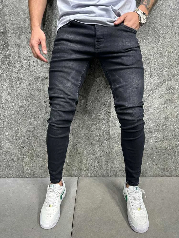 2Y PREMIUM Džinsai Vyrams Juodas Pilkas B8407/K500
