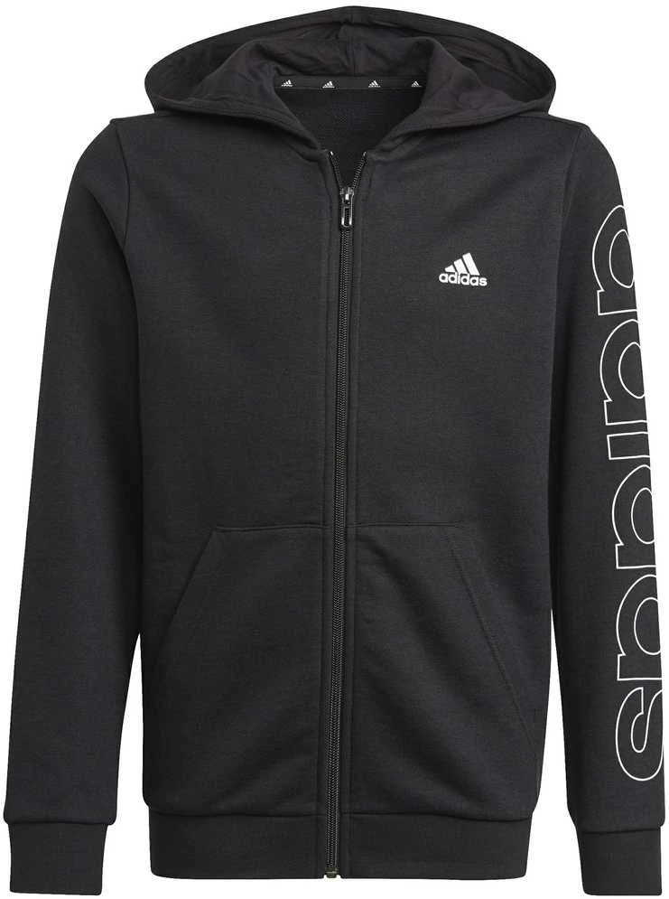 Adidas Džemperis Berniukams B Lin Fz Hoodie Juodas GN4041