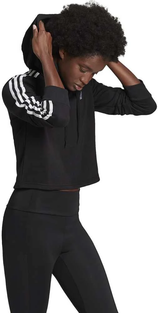 Adidas Džemperis Moterims W 3s Ft Crop Hoodie Juodas GM5582