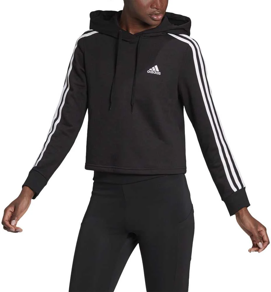 Adidas Džemperis Moterims W 3s Ft Crop Hoodie Juodas GM5582
