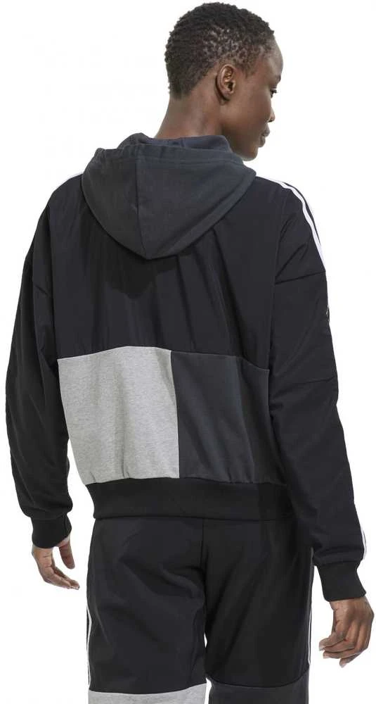 Adidas Džemperis Moterims W Cb B Fz Hodie Pilkas Juodas HC8833