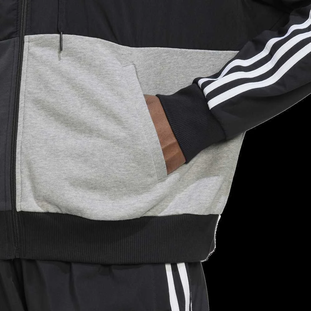 Adidas Džemperis Moterims W Cb B Fz Hodie Pilkas Juodas HC8833
