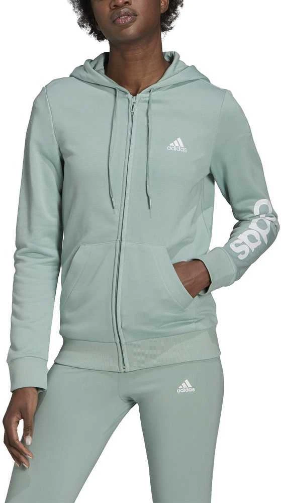Adidas Džemperis Moterims W Lin Ft Fz Hd Žalias GL0795