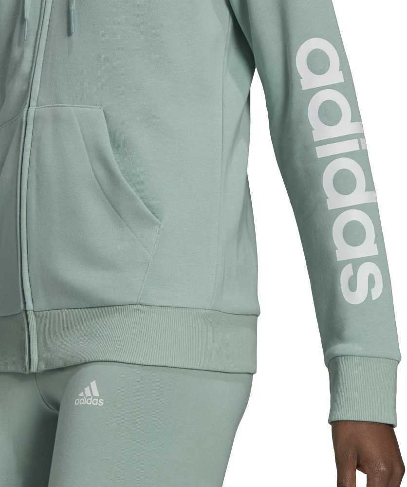 Adidas Džemperis Moterims W Lin Ft Fz Hd Žalias GL0795