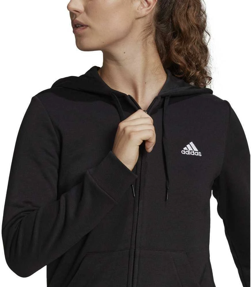 Adidas Džemperis Moterims W Lin Ft Fz Hoodie Juodas GL0791