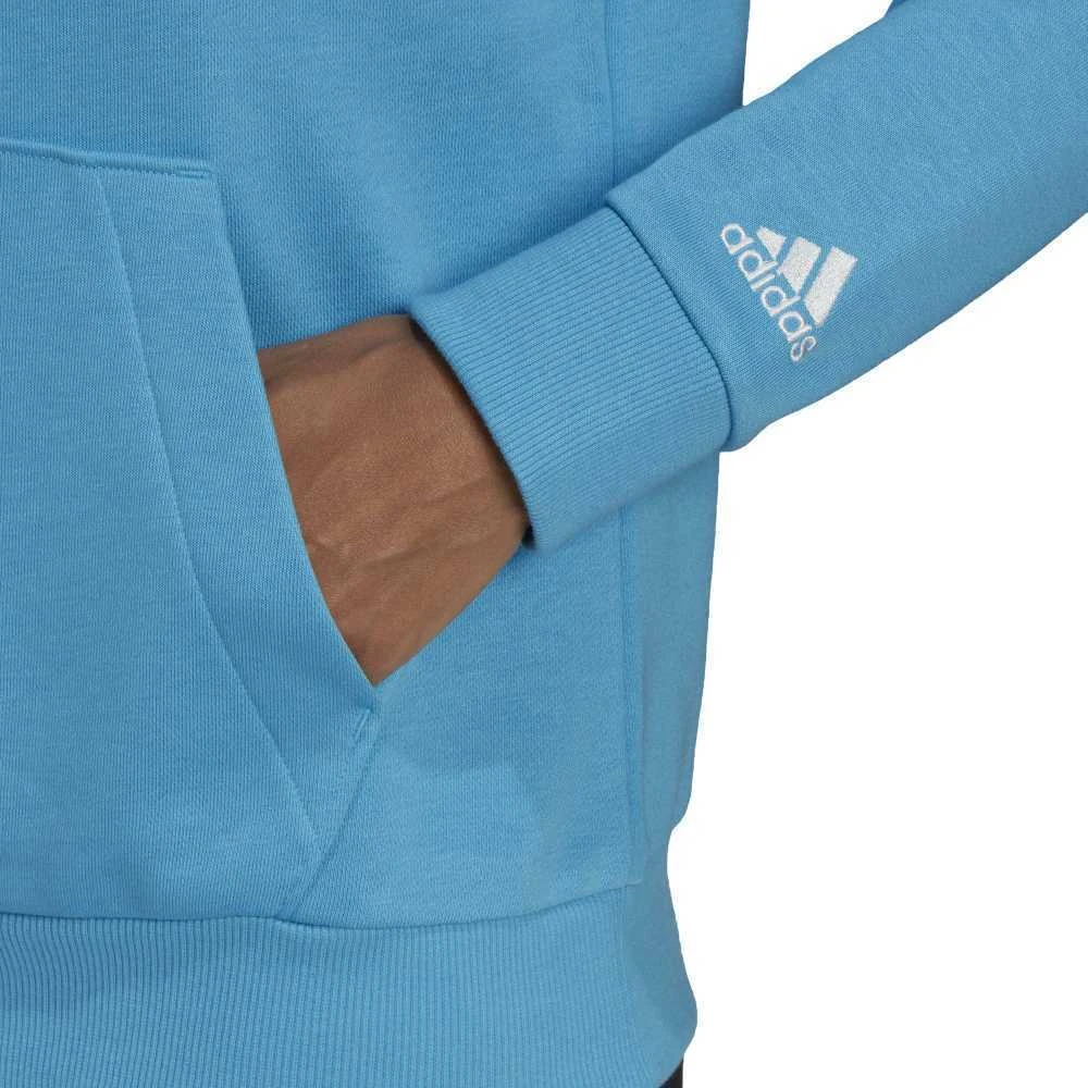 Adidas Džemperis Moterims W Lin Ft Hoodie Mėlyna HE9359