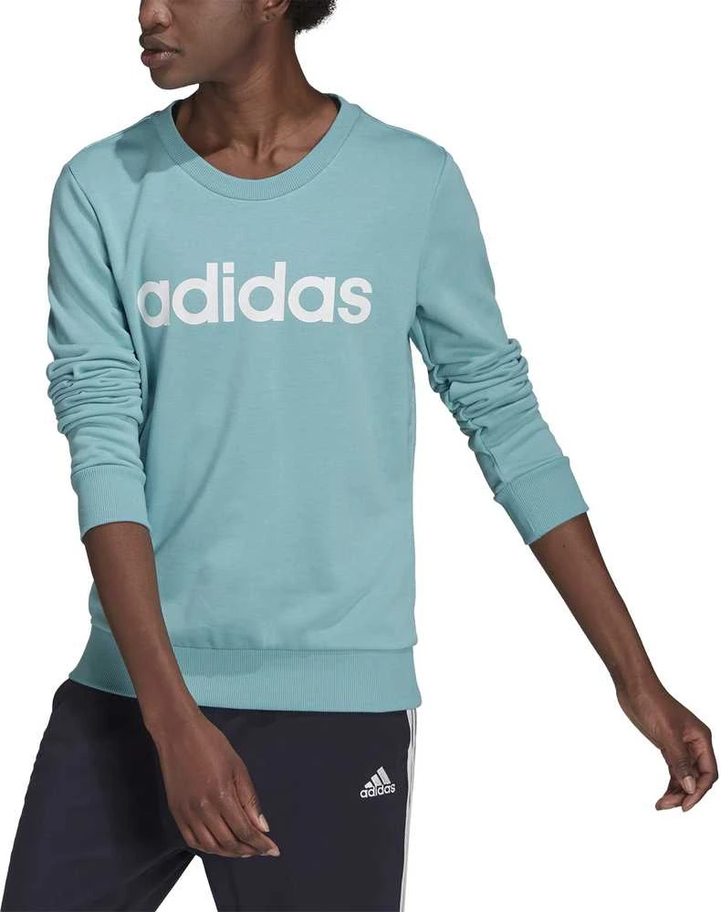 Adidas Džemperis Moterims W Lin Ft Sweat Mėlyna H10144